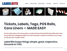 Tablet Screenshot of labelrite.net